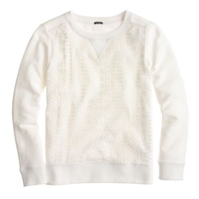 Eyelet sweatshirt