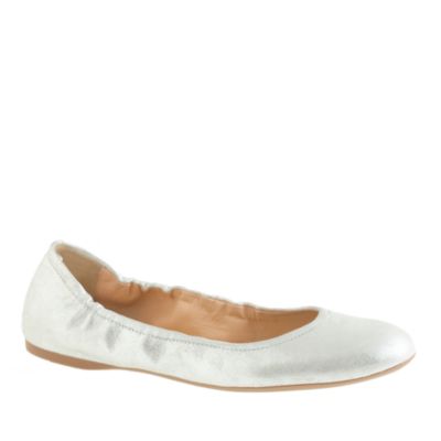 Emma metallic suede ballet flats