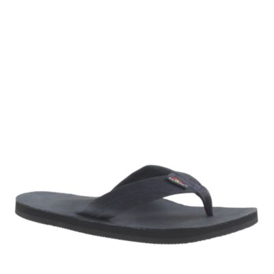 Men's RainbowÂ® for J.Crew leather flip-flops in navy