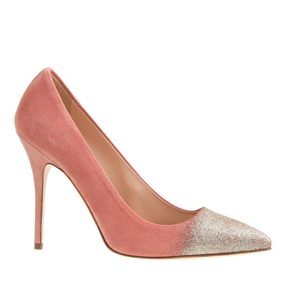 Collection Roxie glitter suede pumps