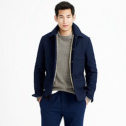 Skiff jacket with sherpa lining