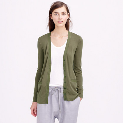 Perfect-fit mixed-tape cardigan