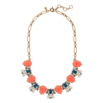 Linked pear stone necklace