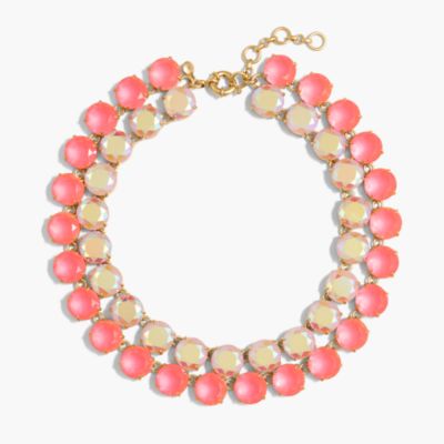 Layered crystal necklace