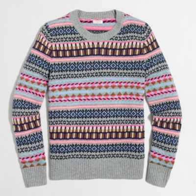 Fair Isle crewneck sweater