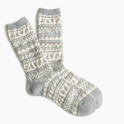 Cozy trouser socks in Fair Isle