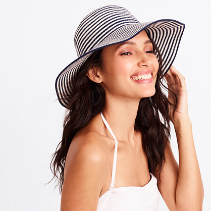 Striped cotton sun hat